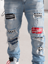 Load image into Gallery viewer, Biker Patch Denim - Multi
